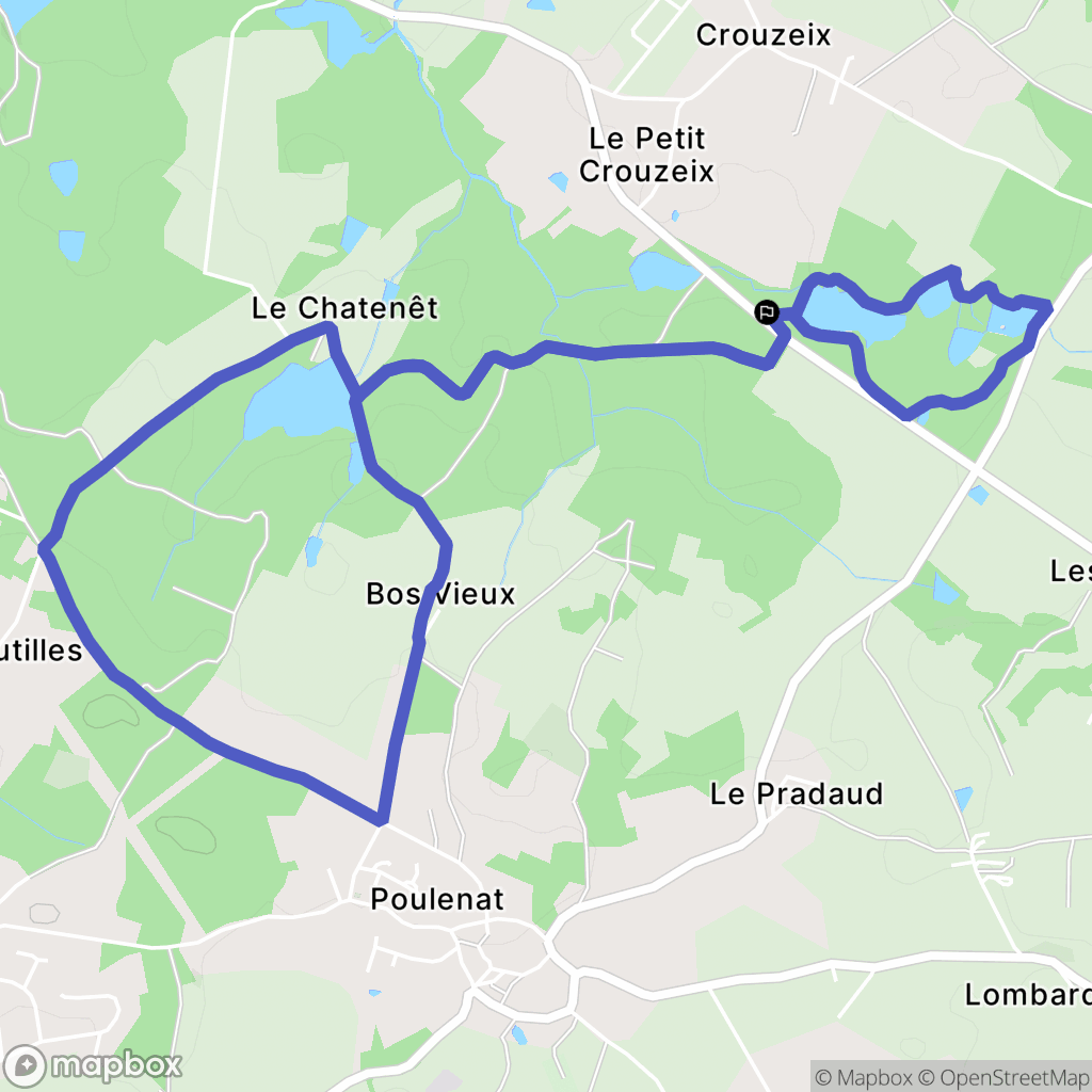 Feytiat : carte du parcours de randonnée - France