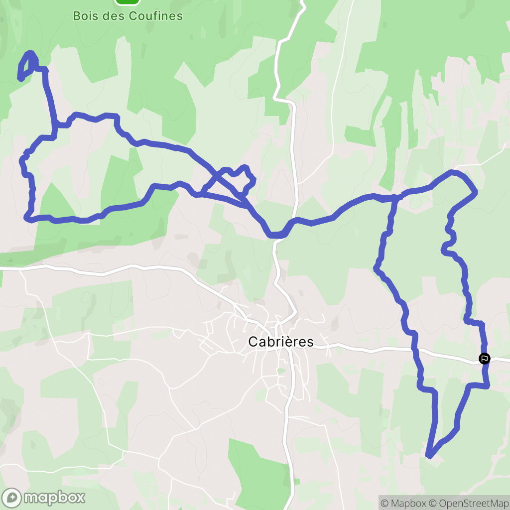 Lédenon : carte du parcours de randonnée - France