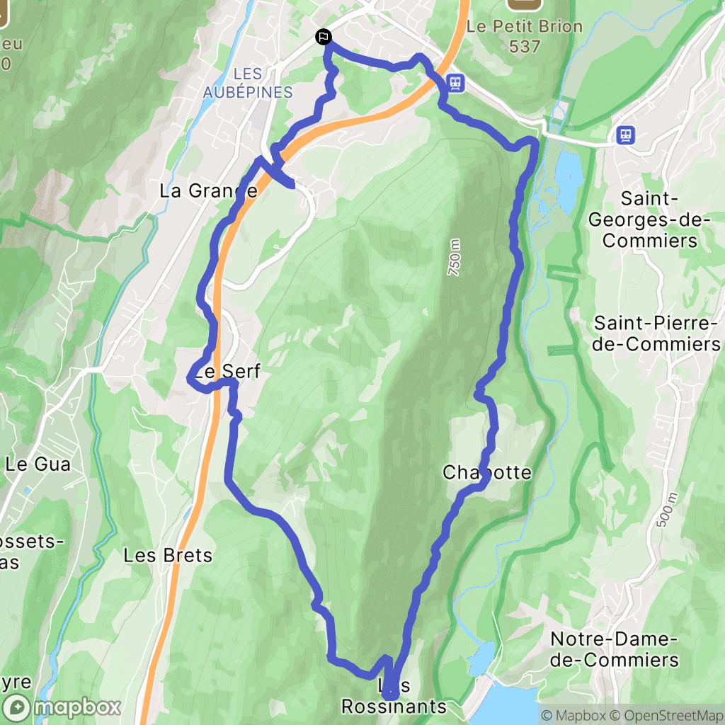 Vif : carte du parcours de randonnée - France