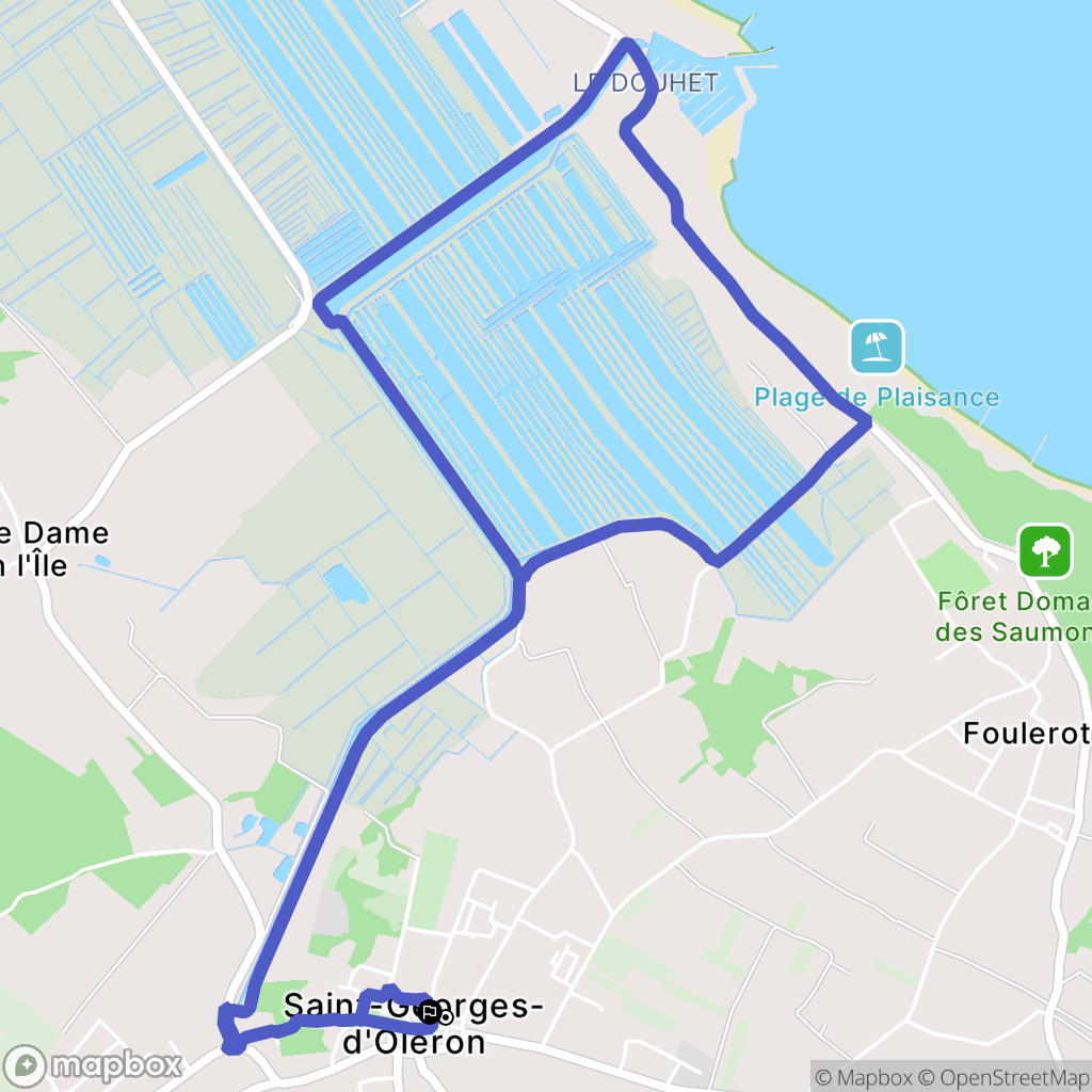 Saint-Georges-d'Oléron : carte du parcours de randonnée - France