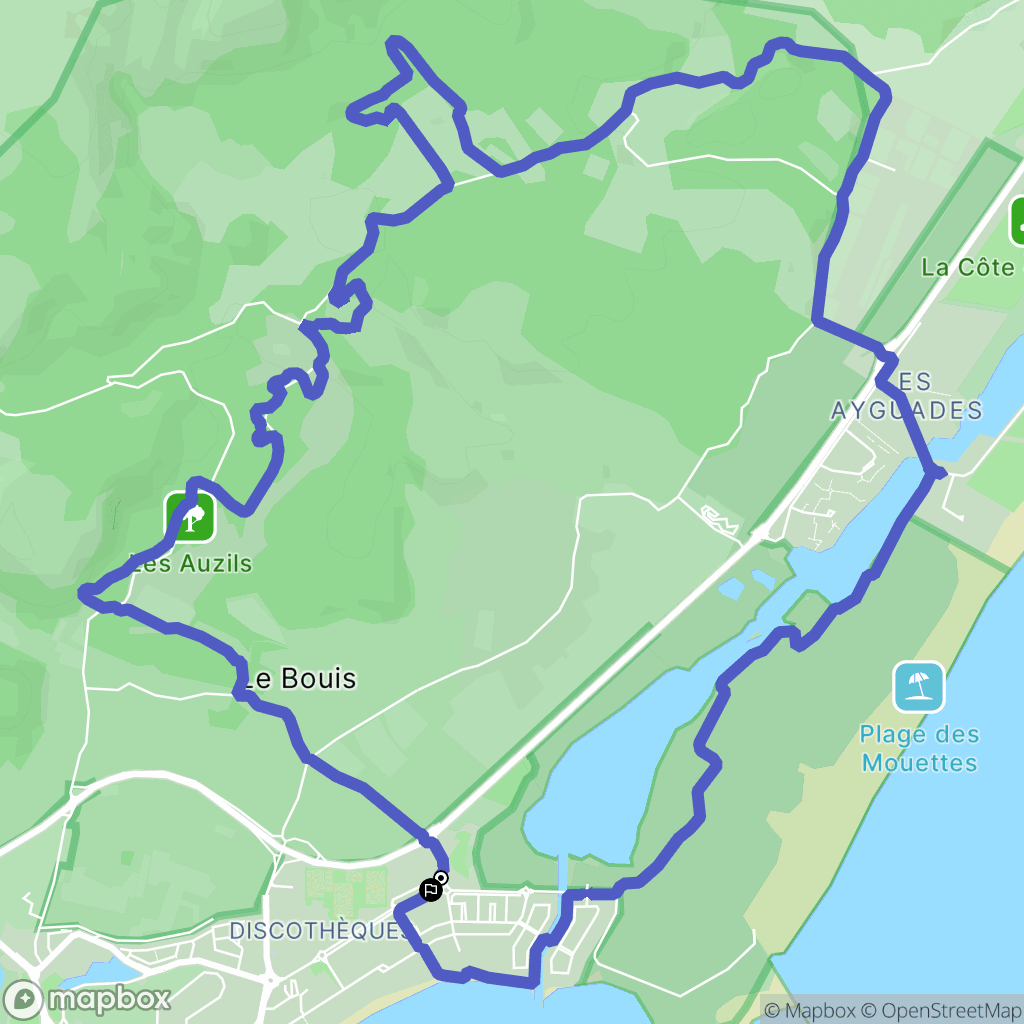 Gruissan : carte du parcours de randonnée - France