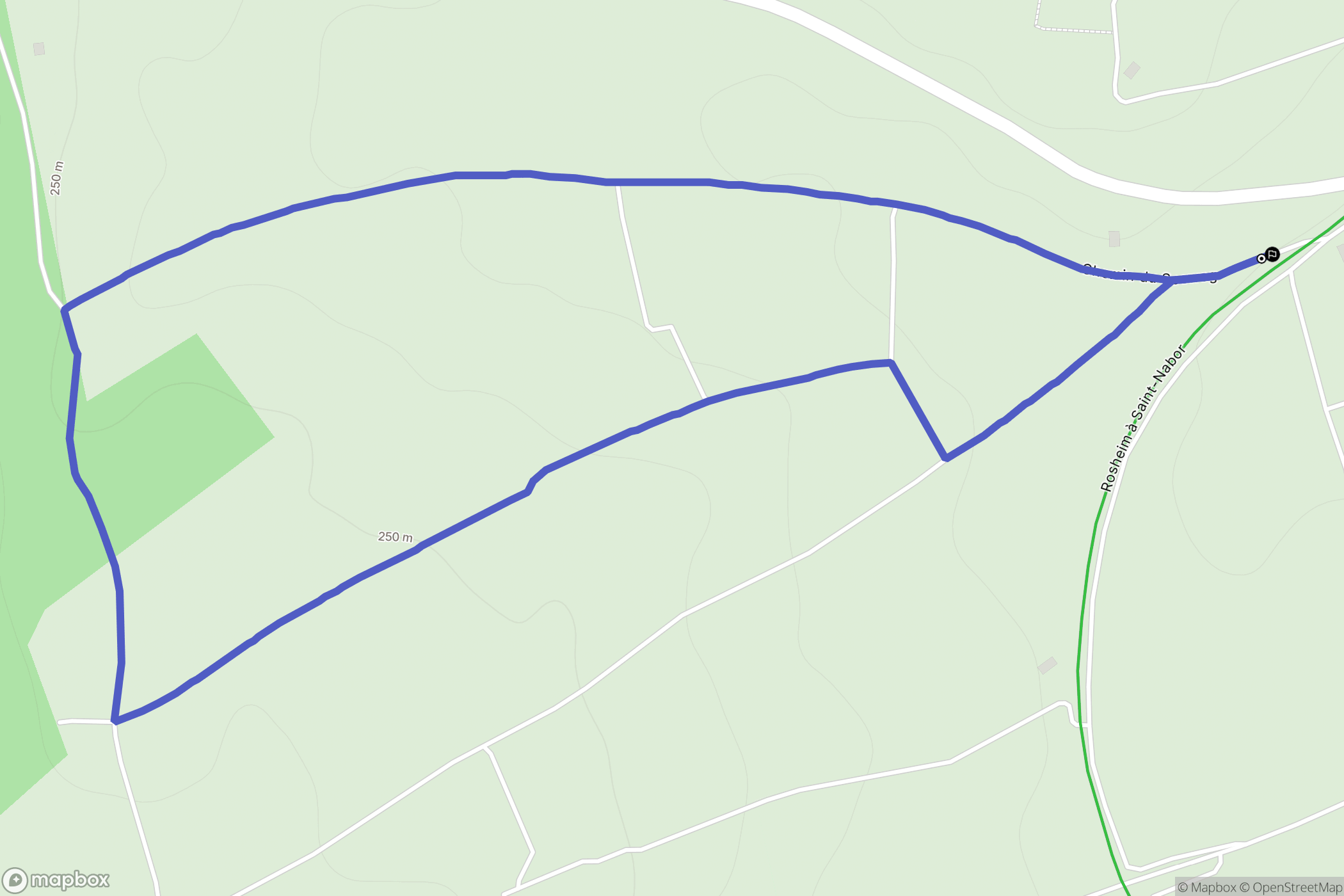 Rosheim : carte du parcours de randonnée - France