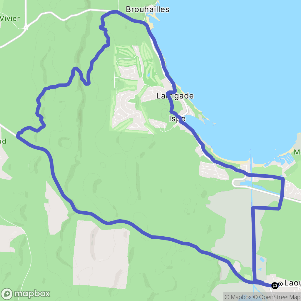 Biscarrosse : carte du parcours de randonnée - France
