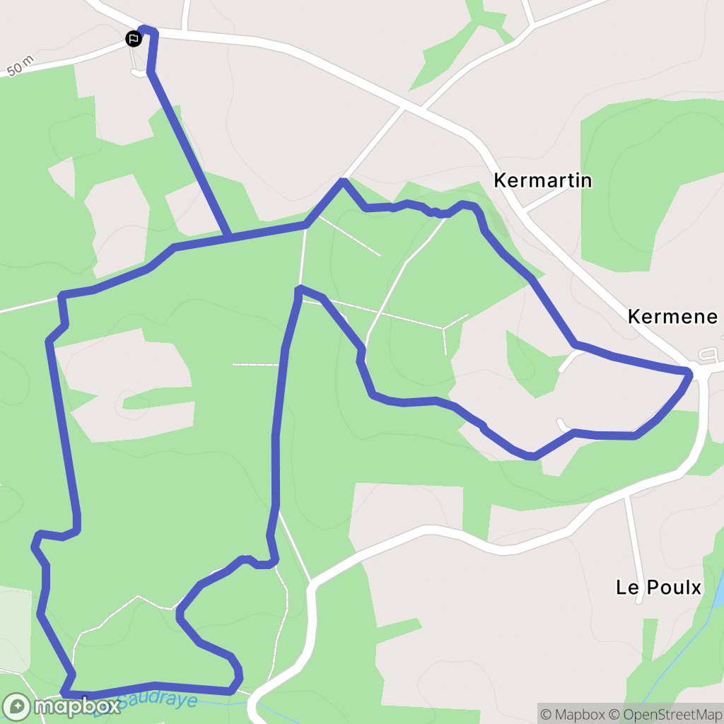Guidel : carte du parcours de randonnée - France
