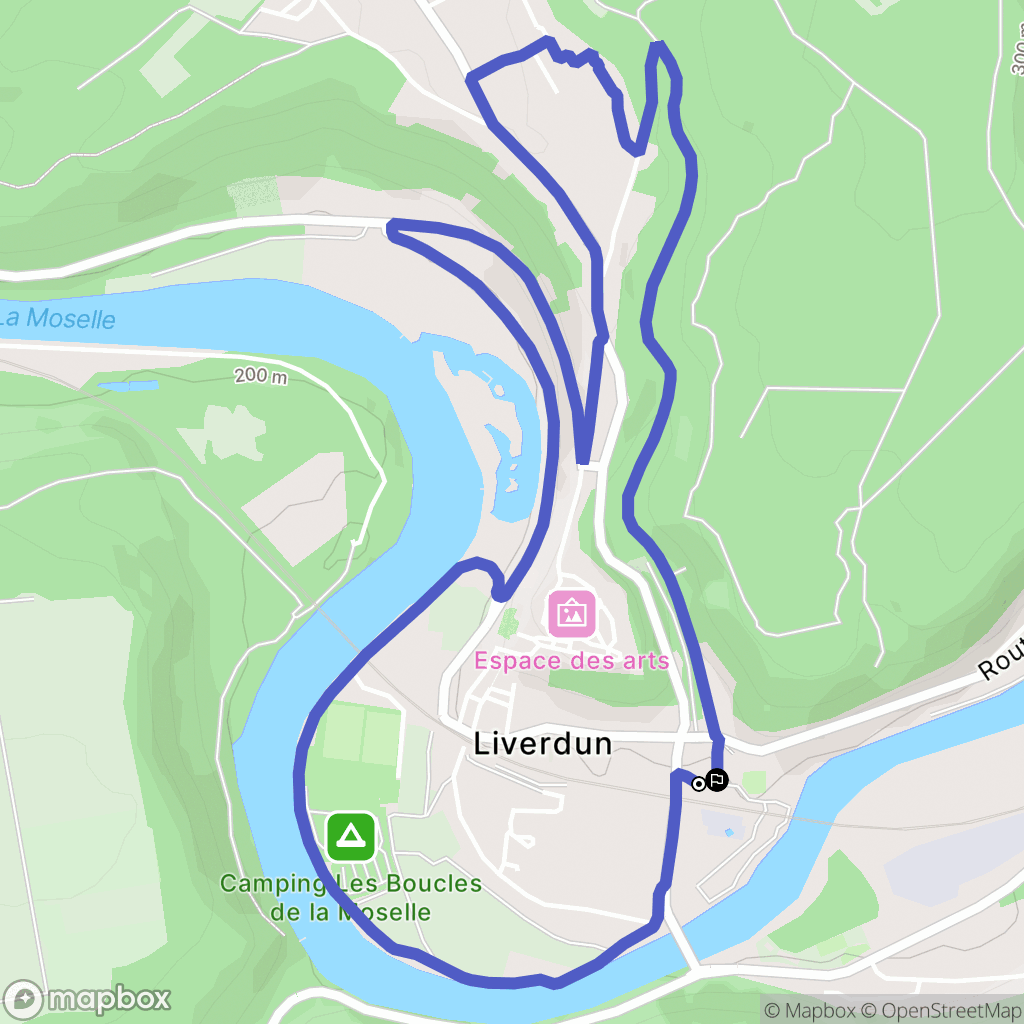 Liverdun : carte du parcours de randonnée - France