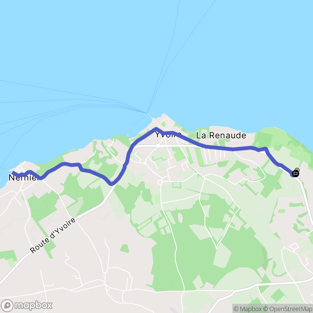 Yvoire : carte du parcours de randonnée - France