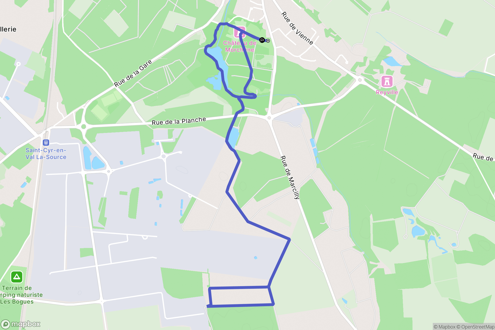 Saint-Cyr-en-Val : carte du parcours de randonnée - France