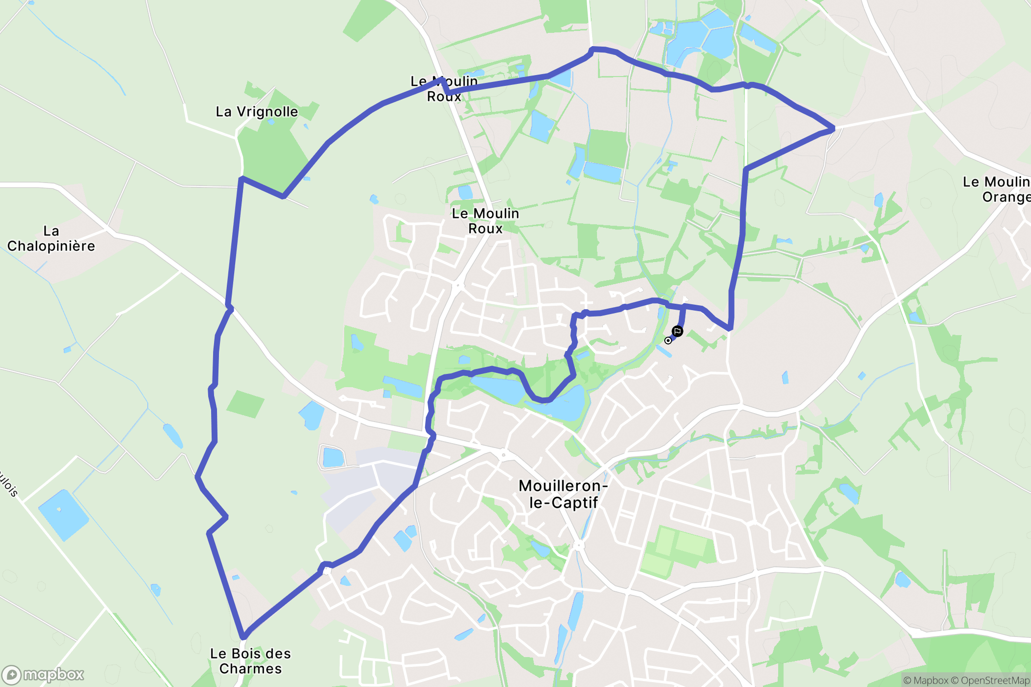 Mouilleron-le-Captif : carte du parcours de randonnée - France