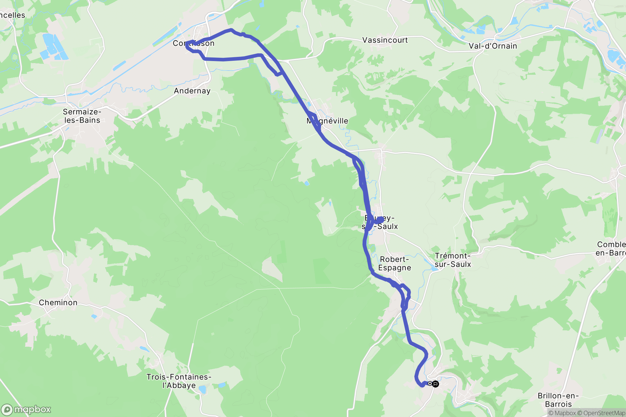 L'Isle-en-Rigault : carte du parcours de randonnée - France