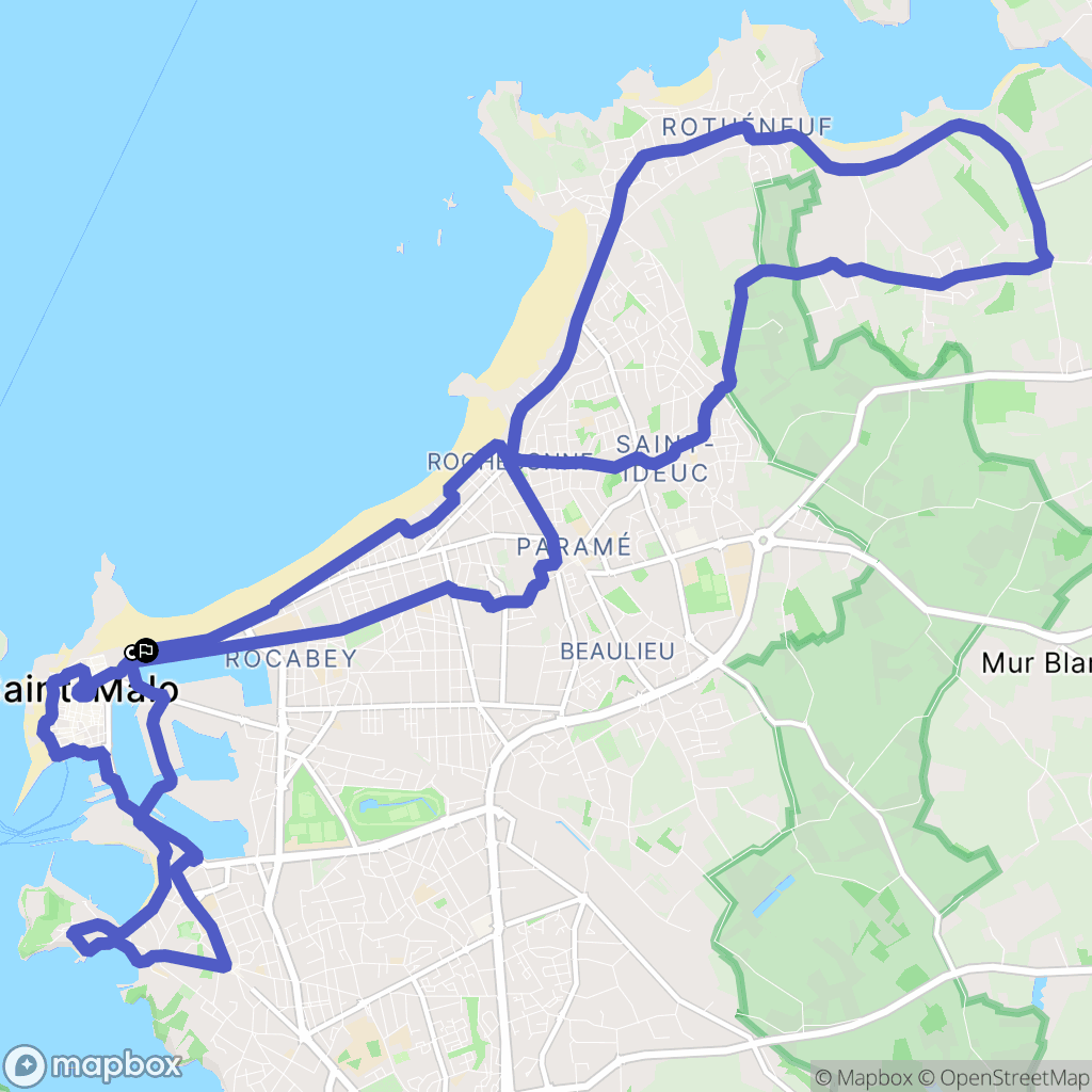 Saint-Malo : carte du parcours de randonnée - France