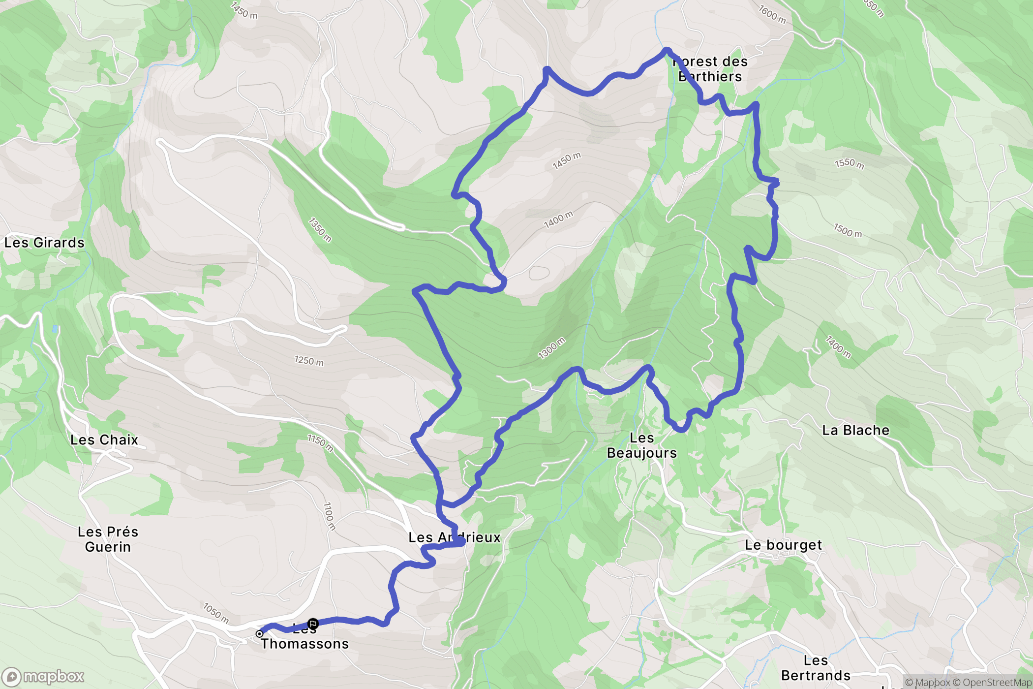 Chorges : carte du parcours de randonnée - France