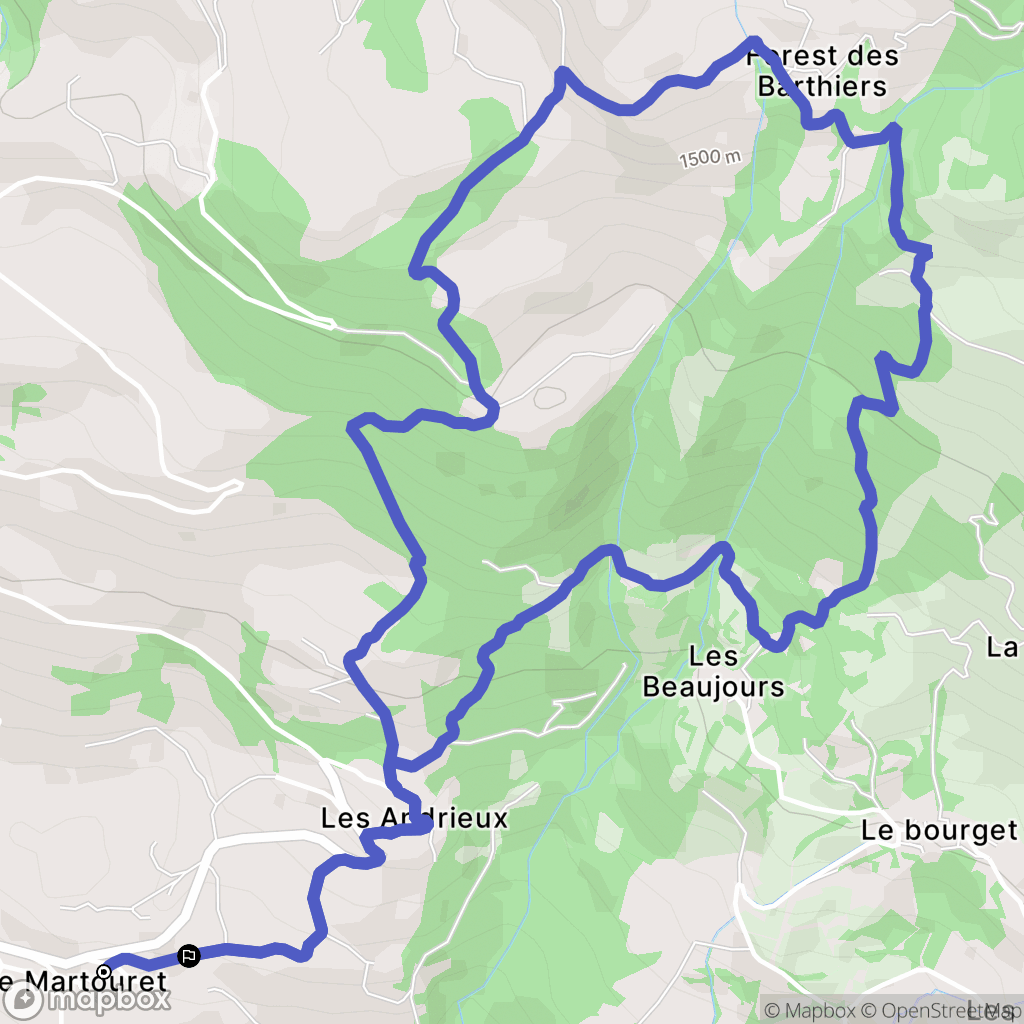 Chorges : carte du parcours de randonnée - France