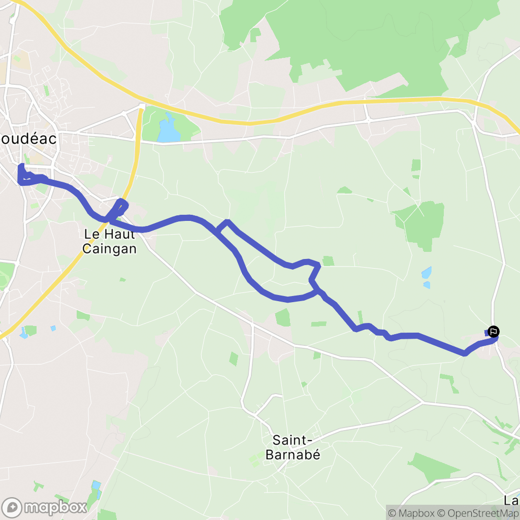 Saint-Barnabé : carte du parcours de randonnée - France