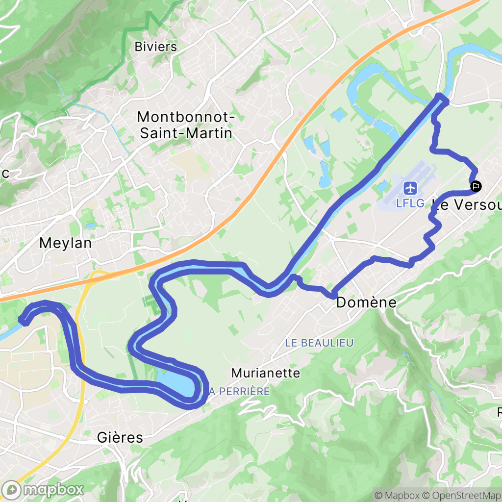 Le Versoud : carte du parcours de randonnée - France