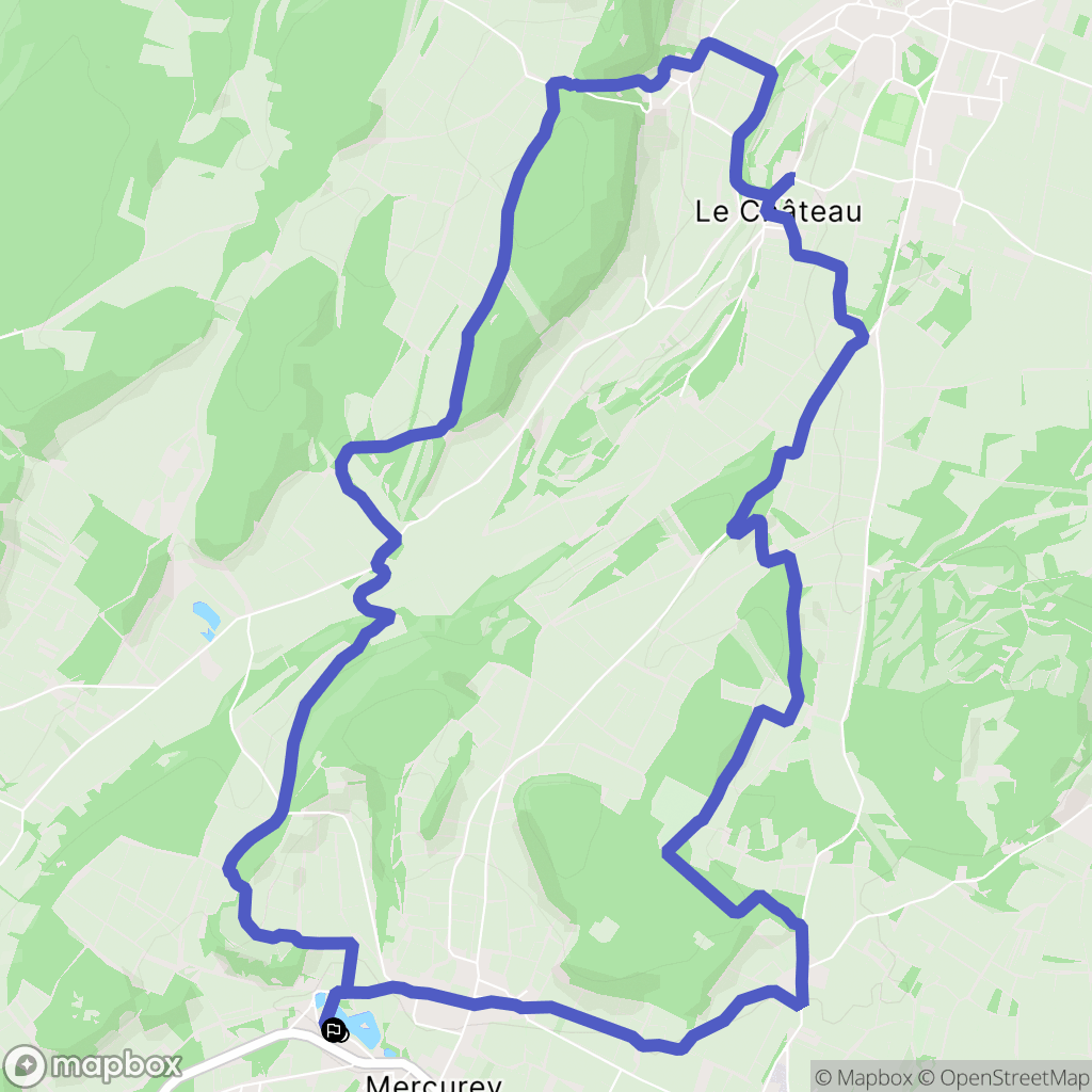 Mercurey : carte du parcours de randonnée - France