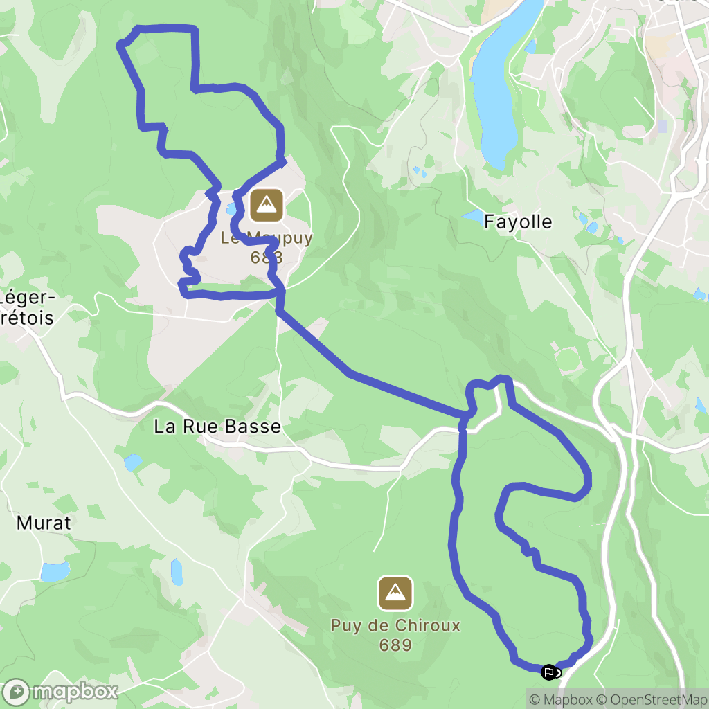 Guéret : carte du parcours de randonnée - France