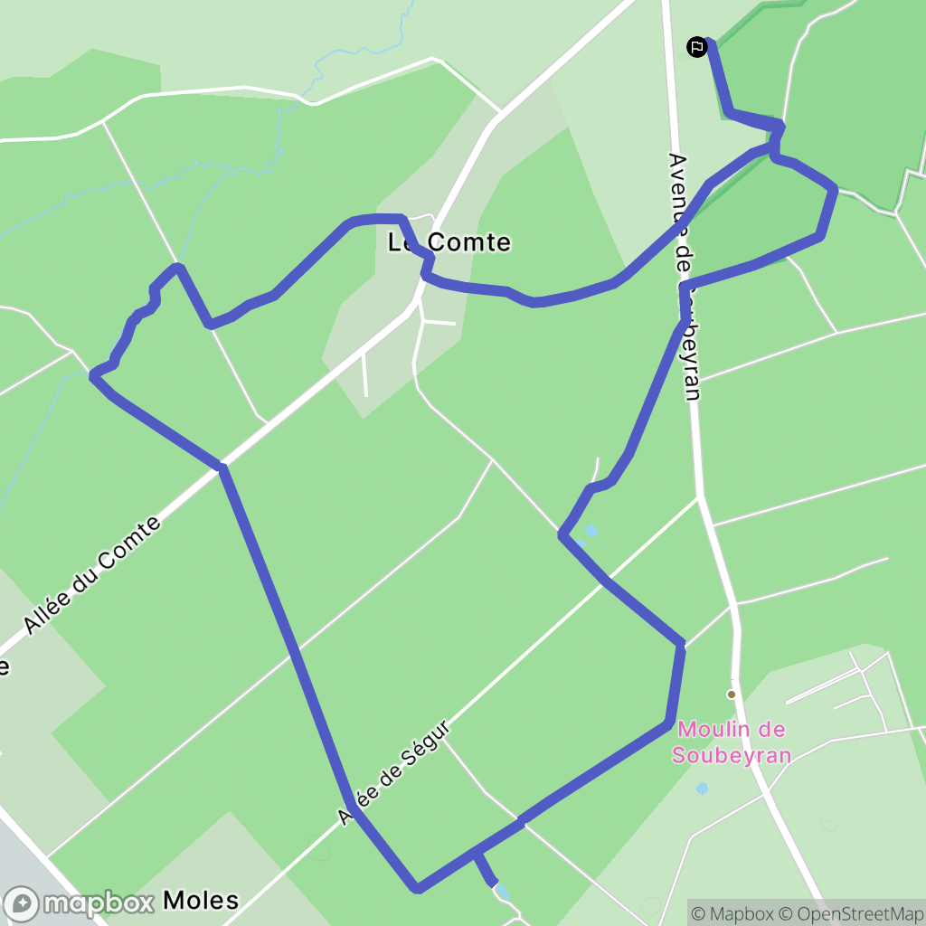 Arsac : carte du parcours de randonnée - France
