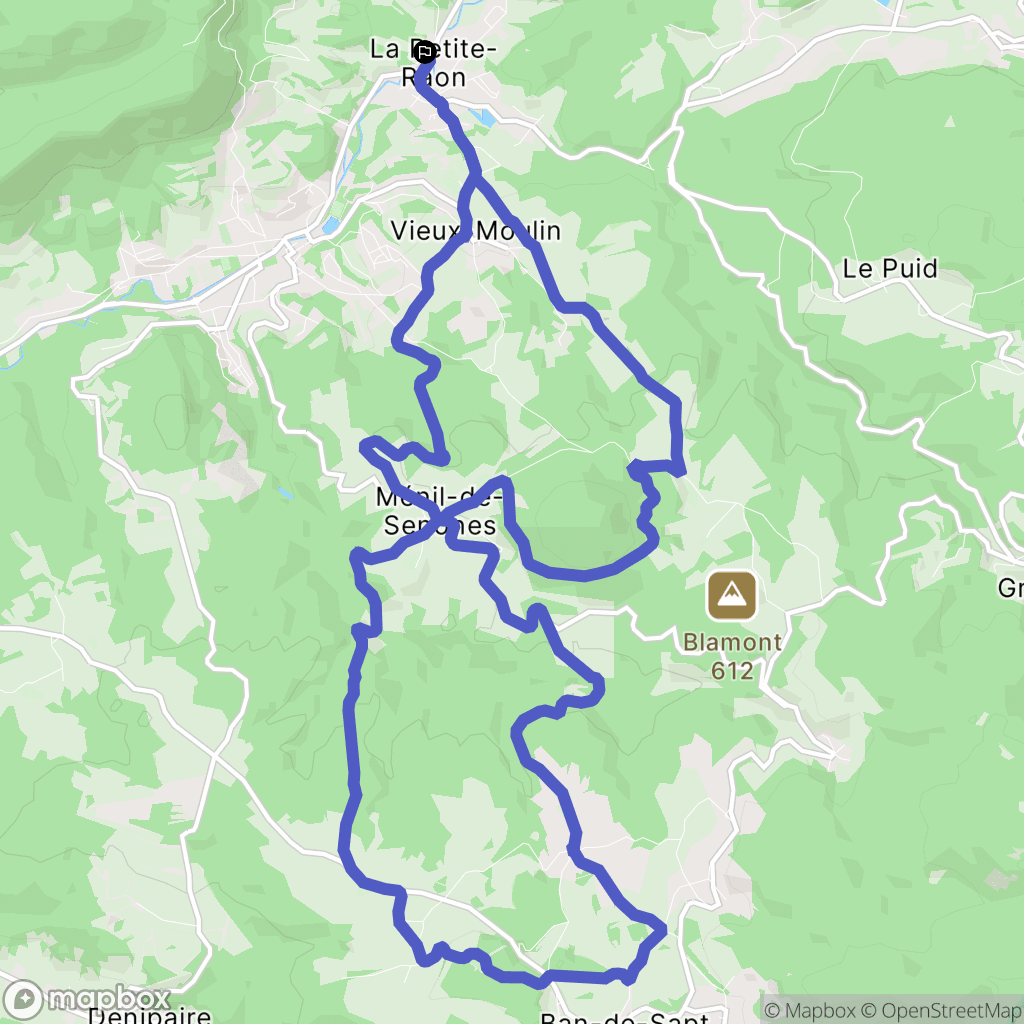 La Petite-Raon : carte du parcours de randonnée - France