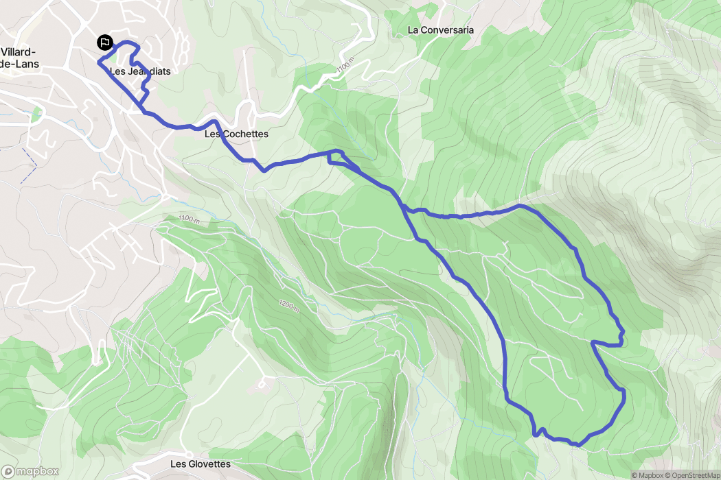Villard-de-Lans : carte du parcours de randonnée - France