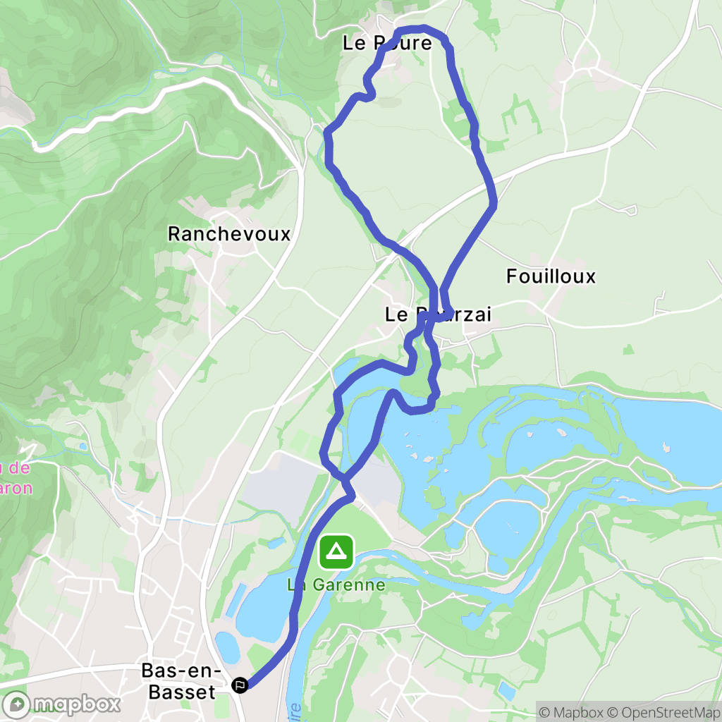 Bas-en-Basset : carte du parcours de randonnée - France