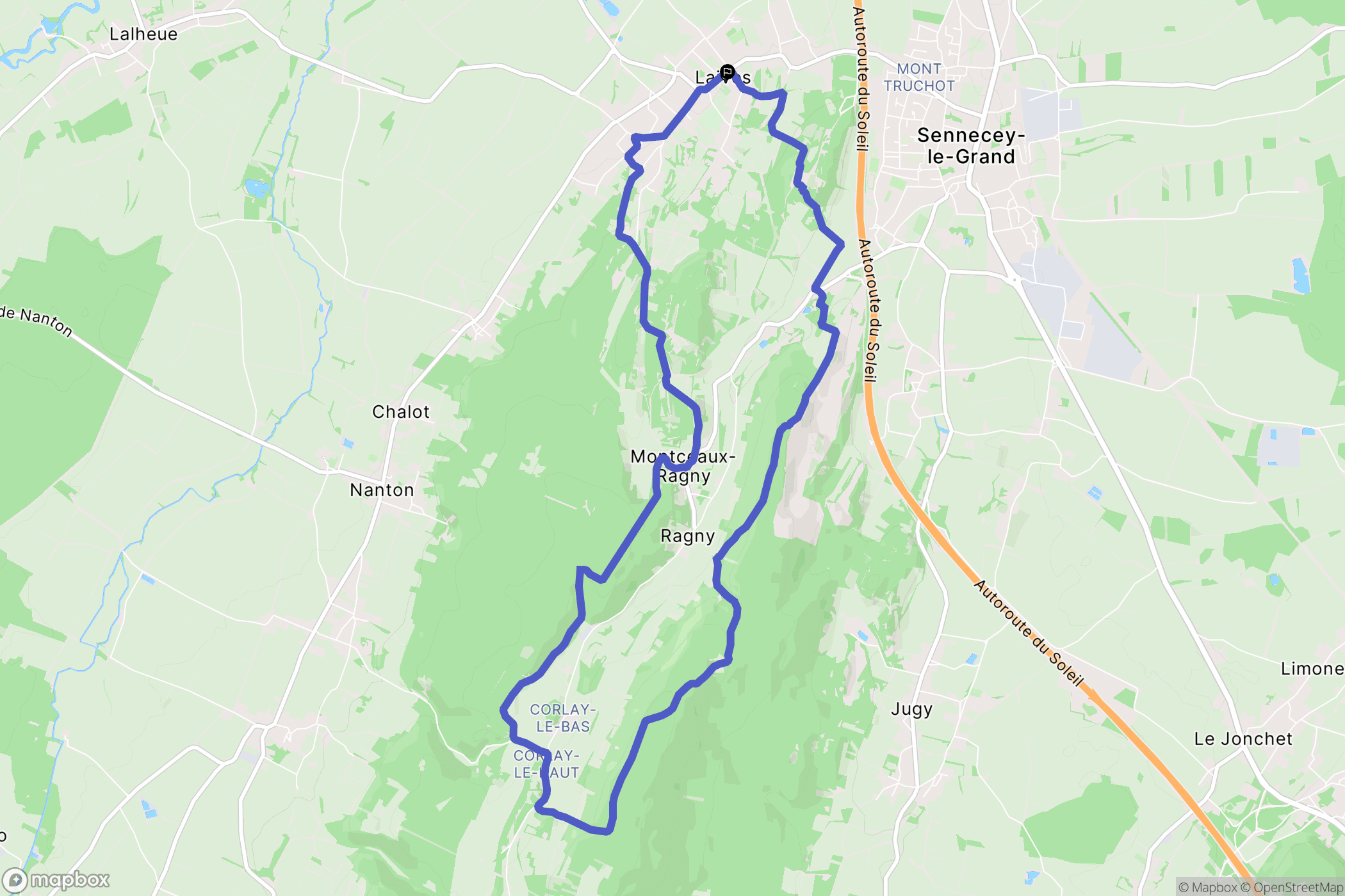 Laives : carte du parcours de randonnée - France