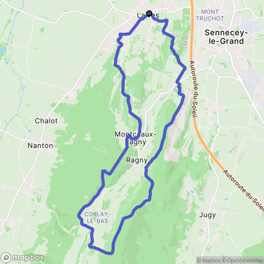 Laives : carte du parcours de randonnée - France