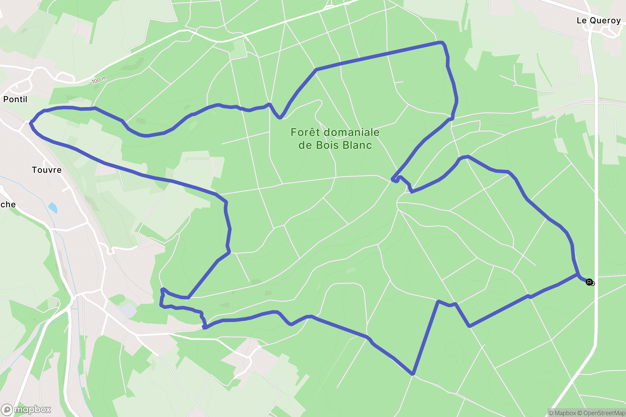 Garat : carte du parcours de randonnée - France
