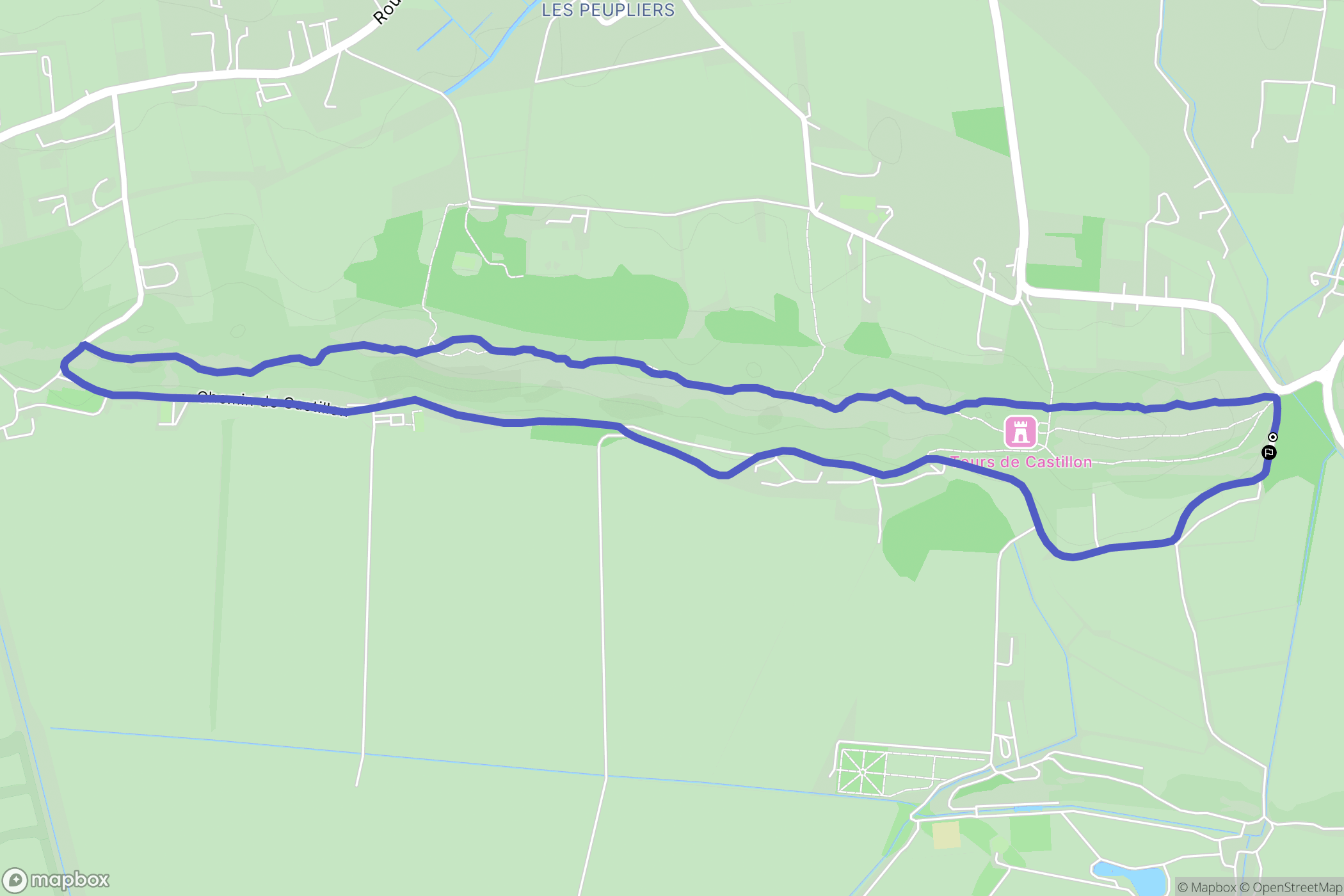 Paradou : carte du parcours de randonnée - France