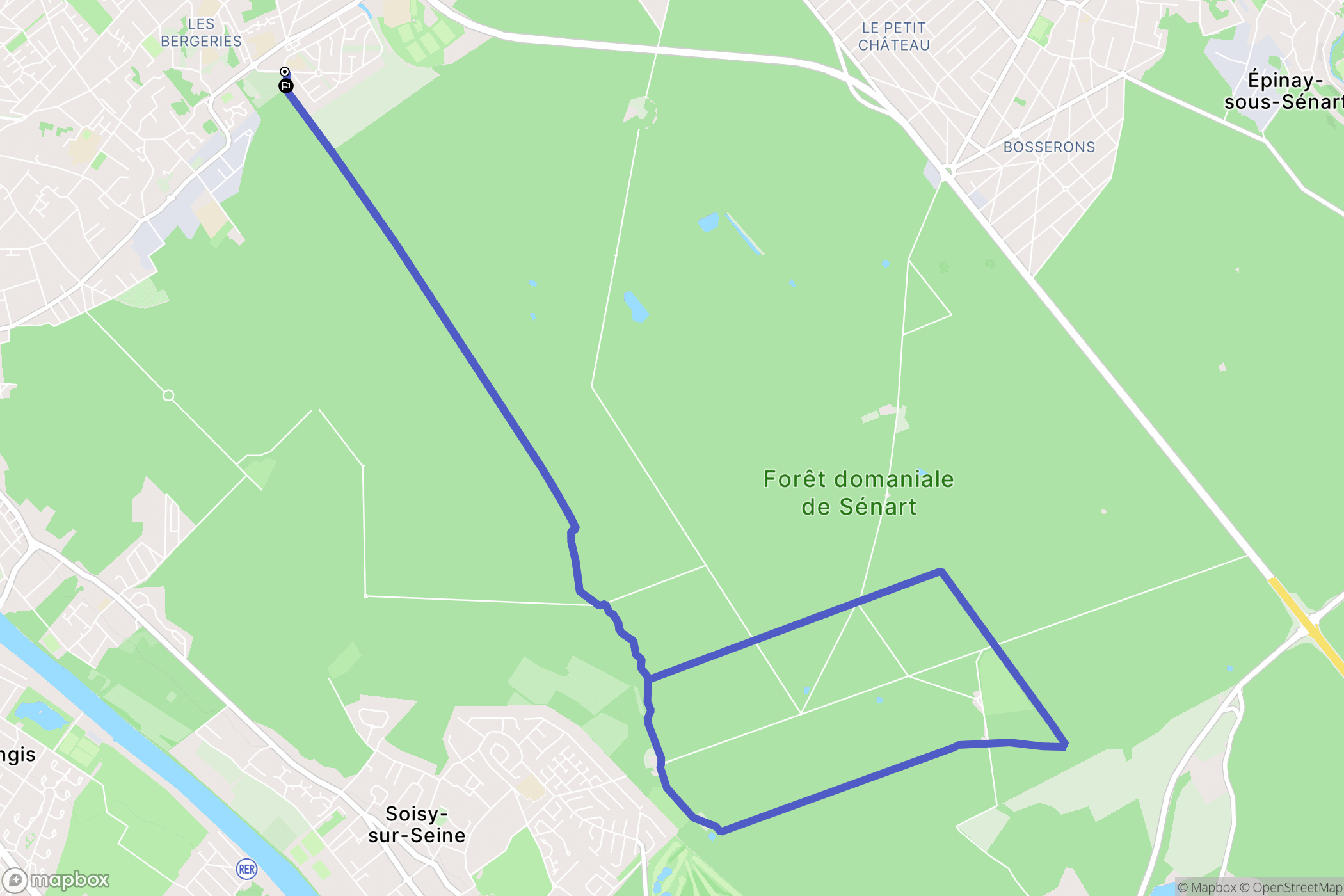 Vigneux-sur-Seine : carte du parcours de randonnée - France