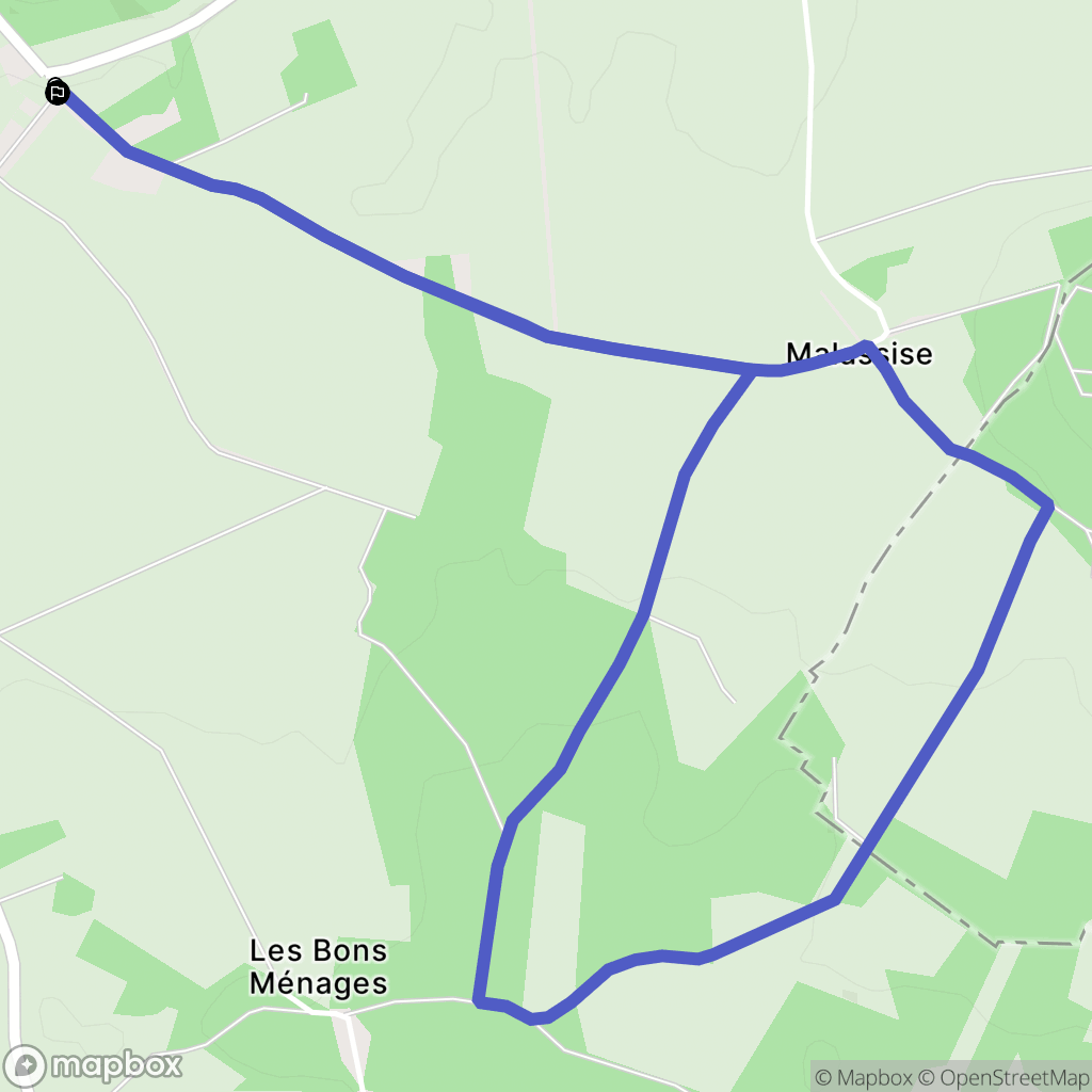 Montmachoux : carte du parcours de randonnée - France