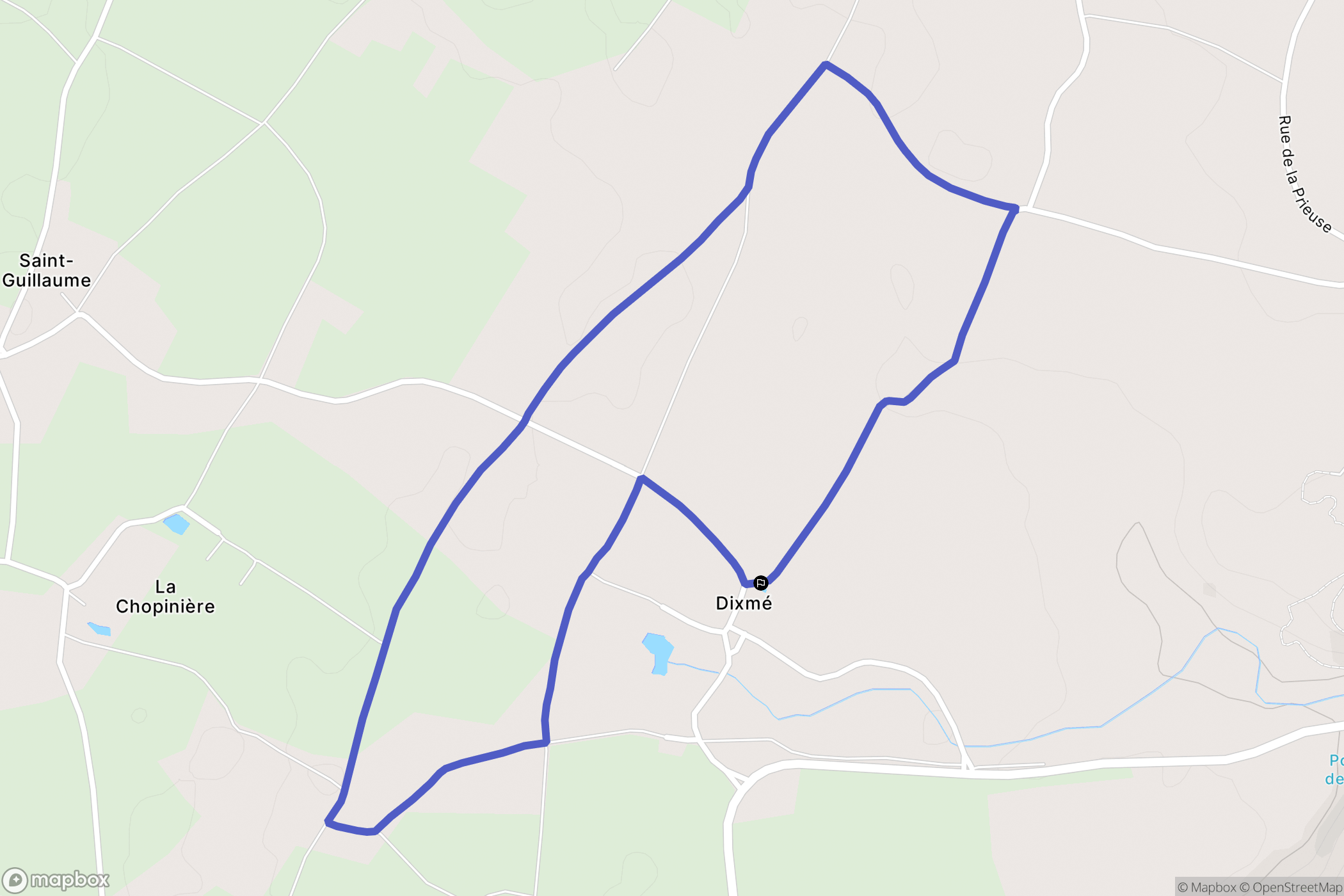 Saint-Varent : carte du parcours de randonnée - France