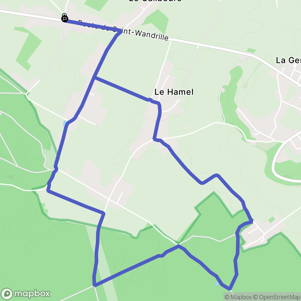Sainte-Marguerite-sur-Duclair : carte du parcours de randonnée - France