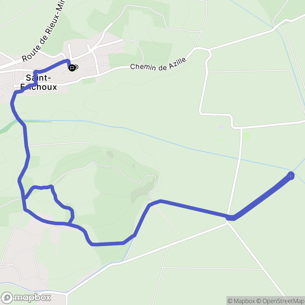 Saint-Frichoux : carte du parcours de randonnée - France