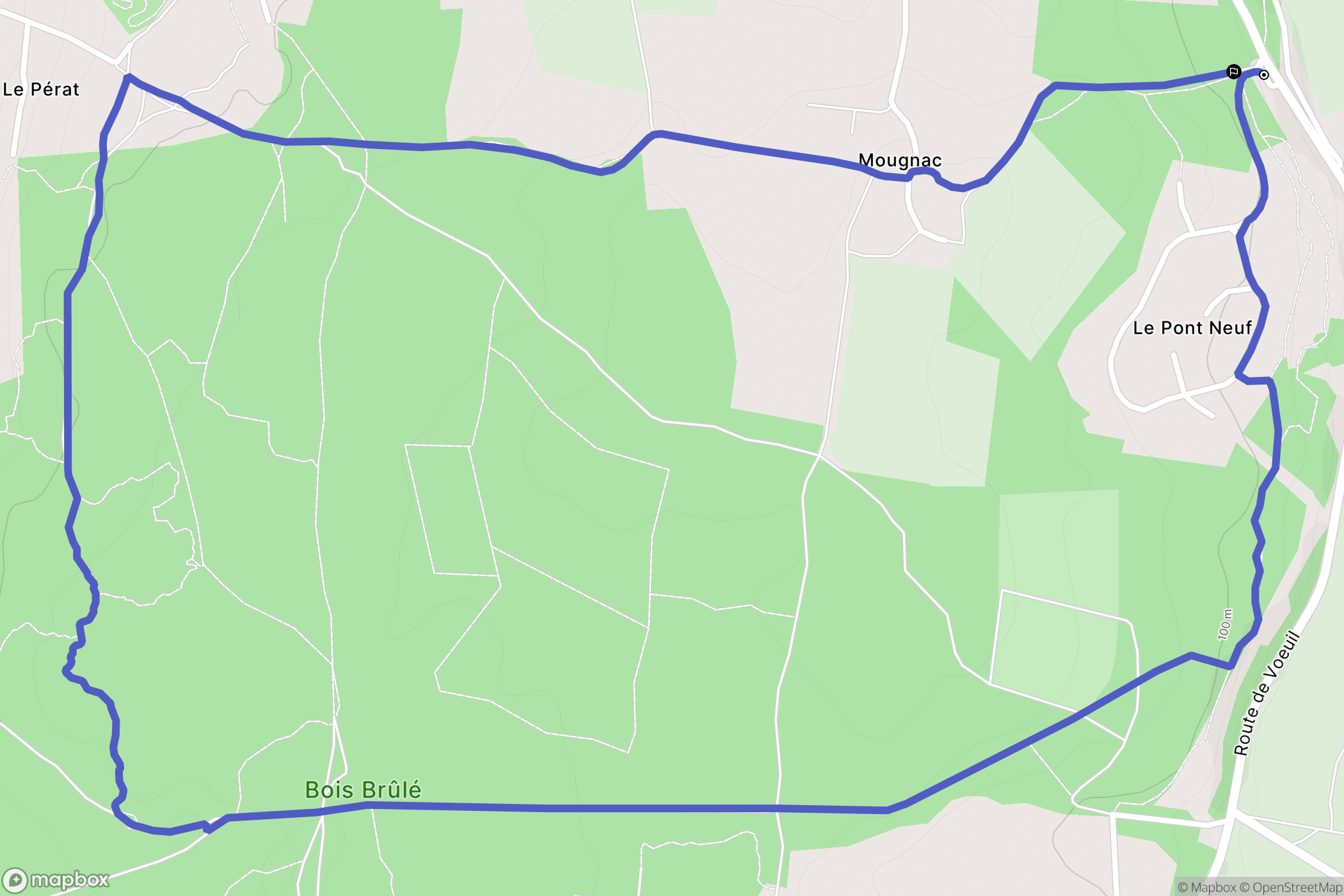 La Couronne : carte du parcours de randonnée - France