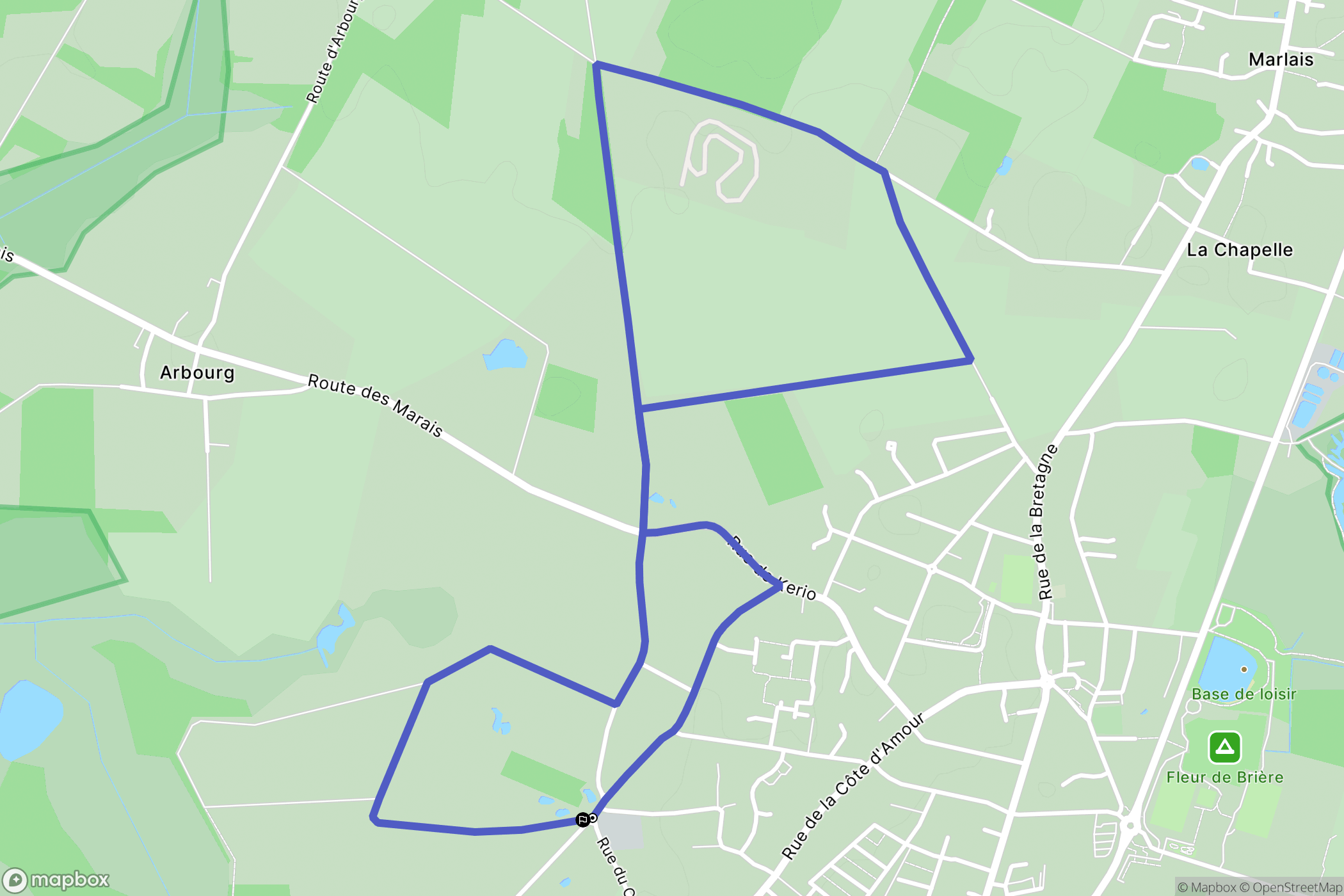 Saint-Lyphard : carte du parcours de randonnée - France