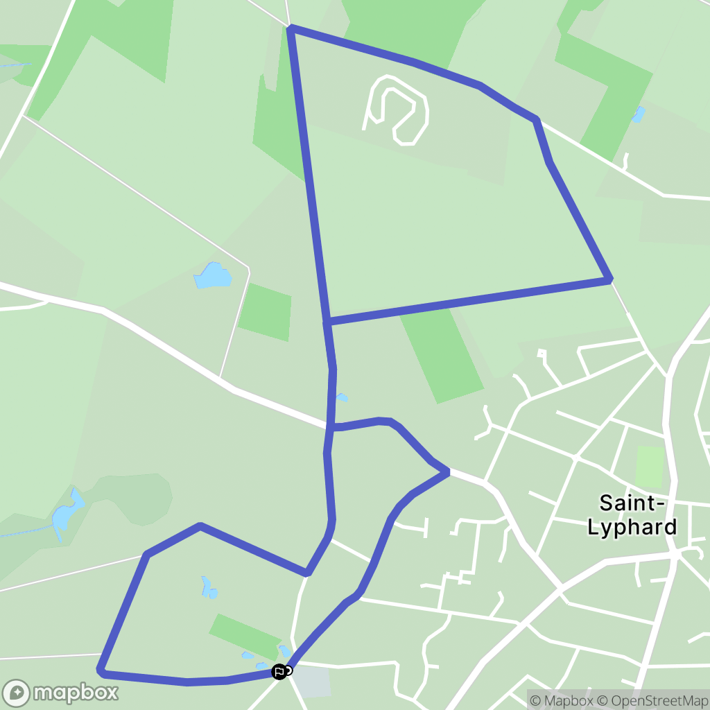 Saint-Lyphard : carte du parcours de randonnée - France