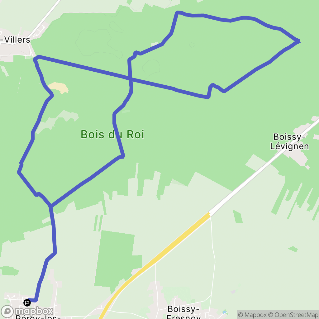 Péroy-les-Gombries : carte du parcours de randonnée - France