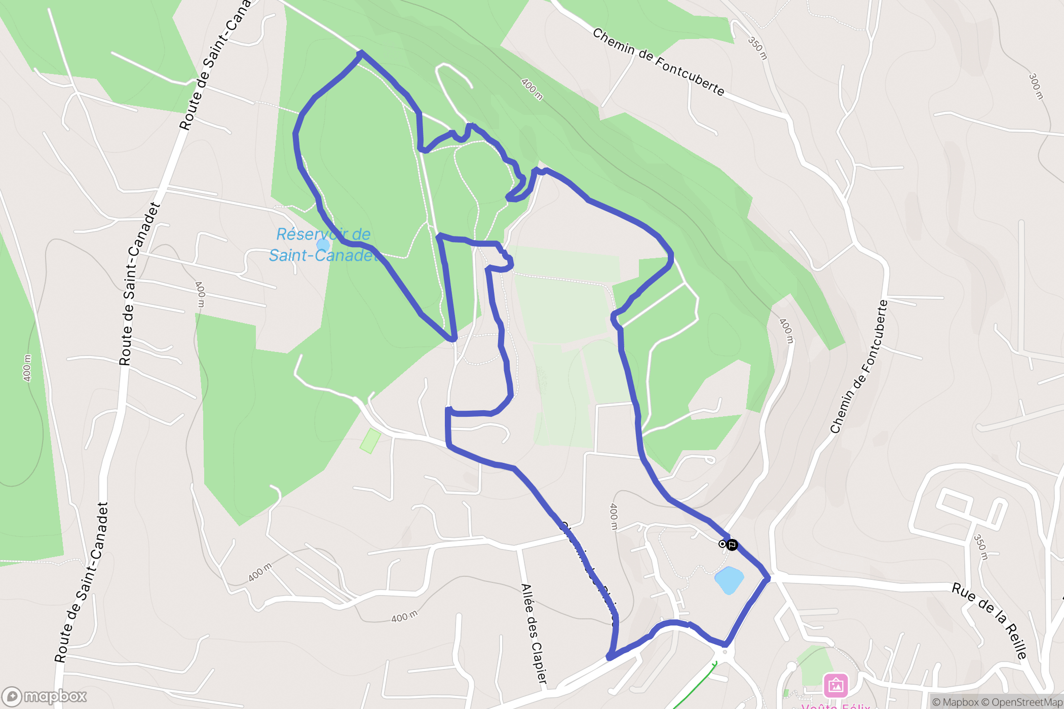 Venelles : carte du parcours de randonnée - France