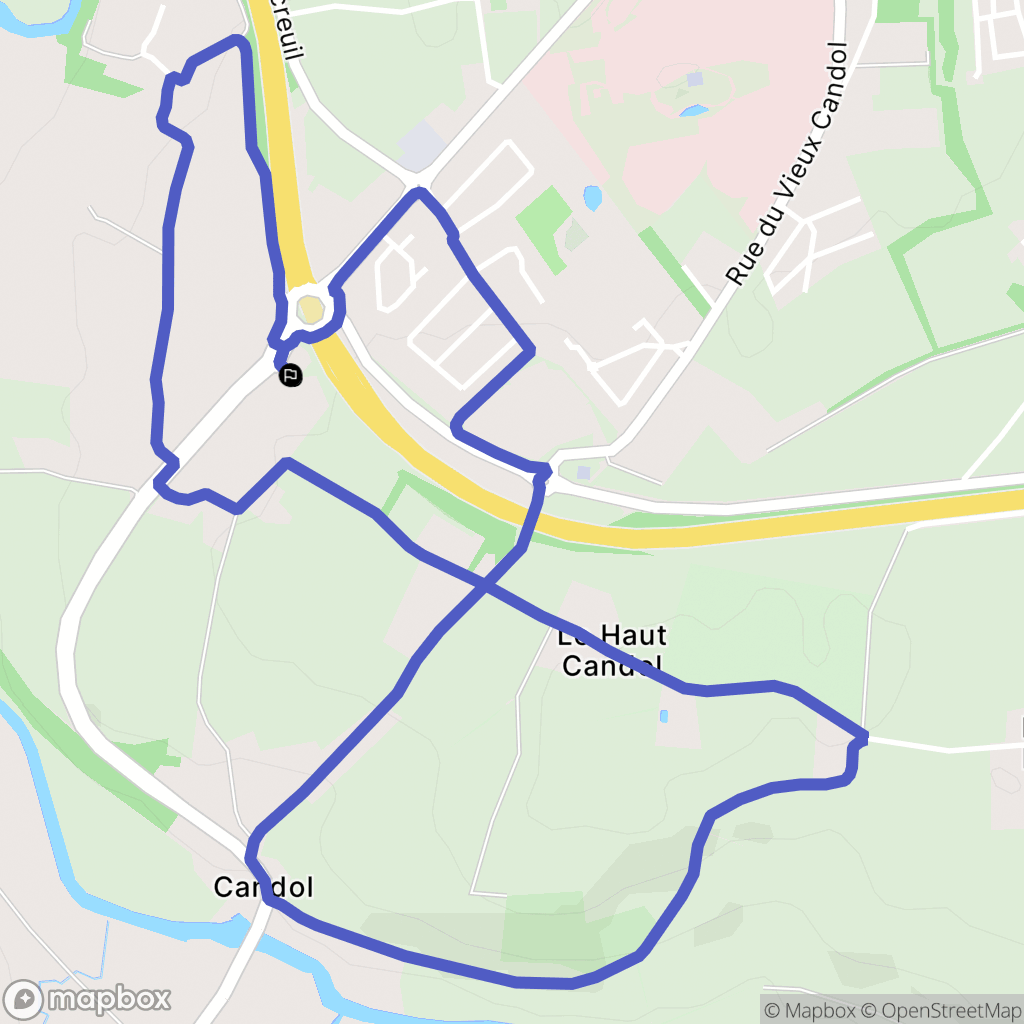 Saint-Lô : carte du parcours de randonnée - France