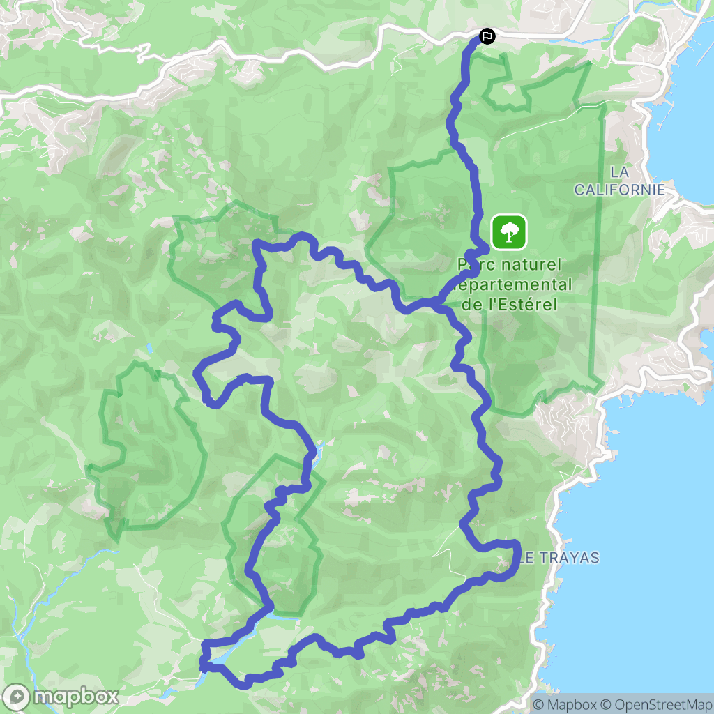 Mandelieu-la-Napoule : carte du parcours de randonnée - France
