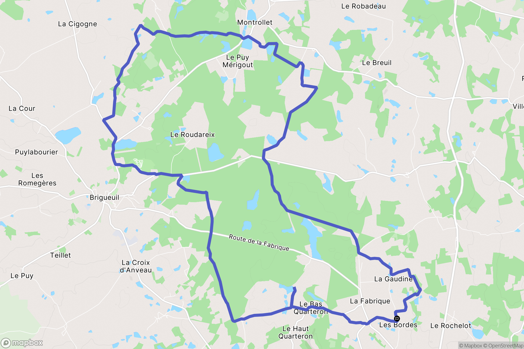 Saint-Brice-sur-Vienne : carte du parcours de randonnée - France