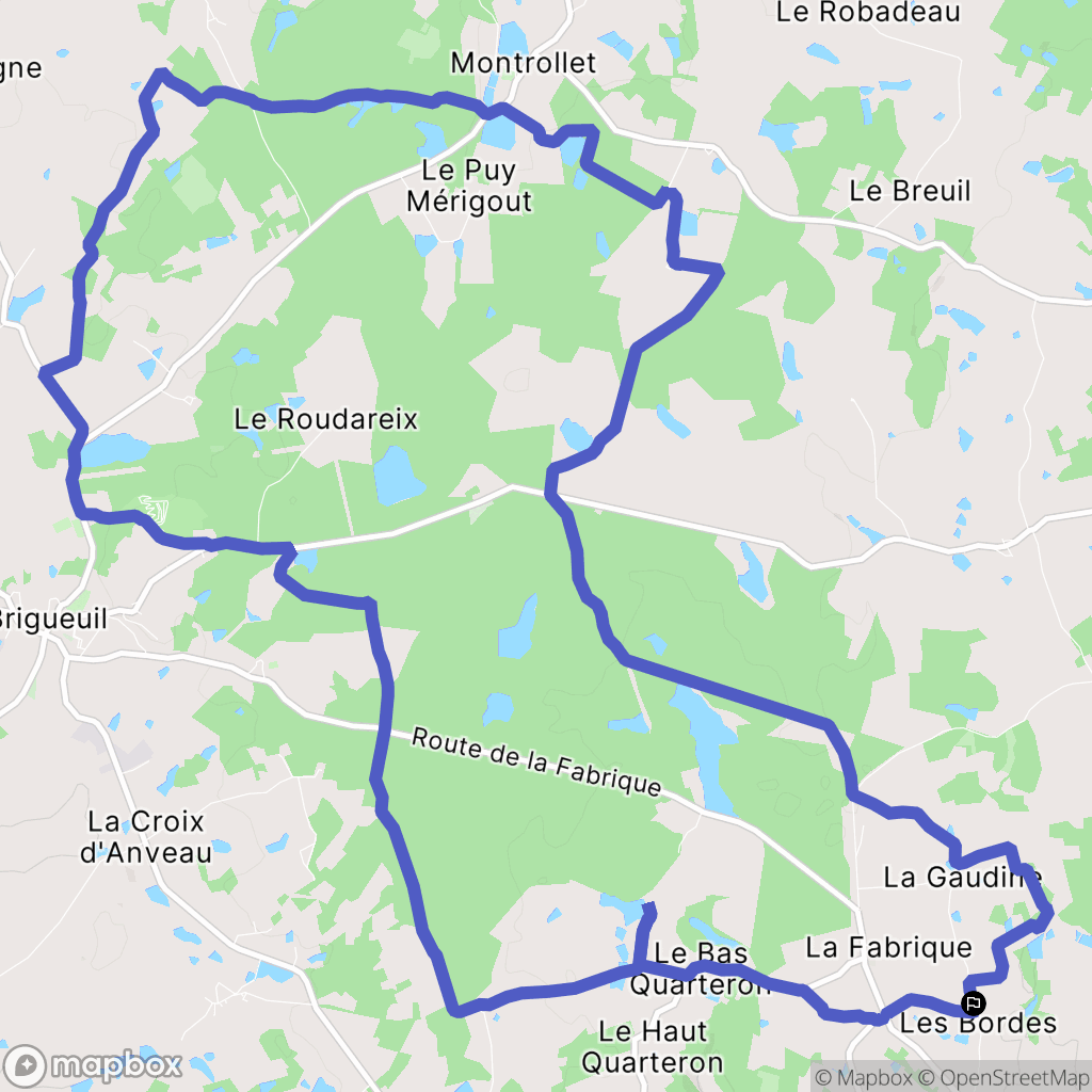 Saint-Brice-sur-Vienne : carte du parcours de randonnée - France