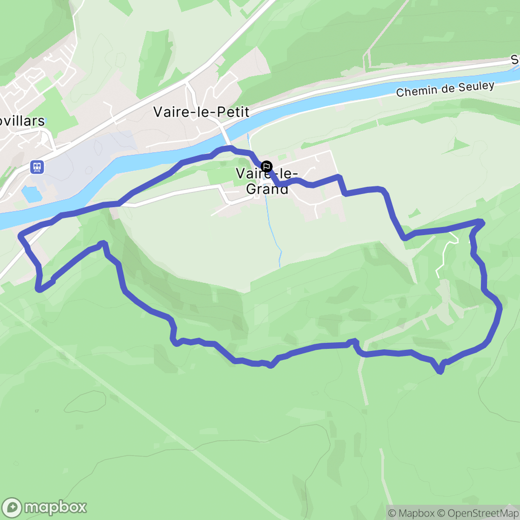 Vaire : carte du parcours de randonnée - France