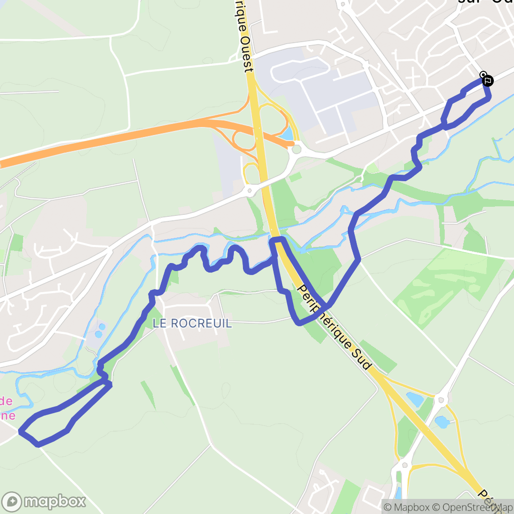 Bretteville-sur-Odon : carte du parcours de randonnée - France