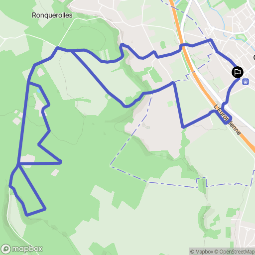 Chambly : carte du parcours de randonnée - France