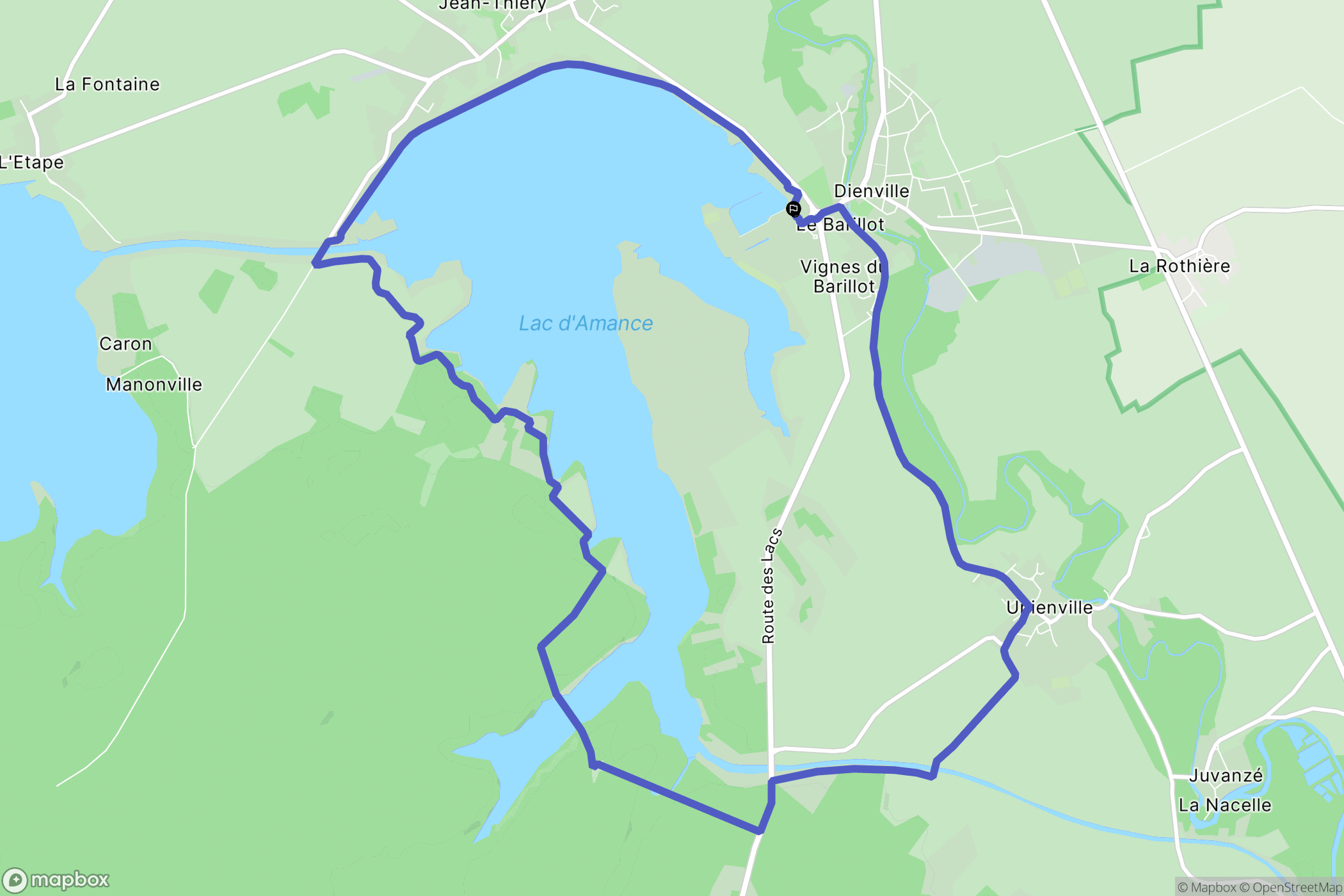 Dienville : carte du parcours de randonnée - France