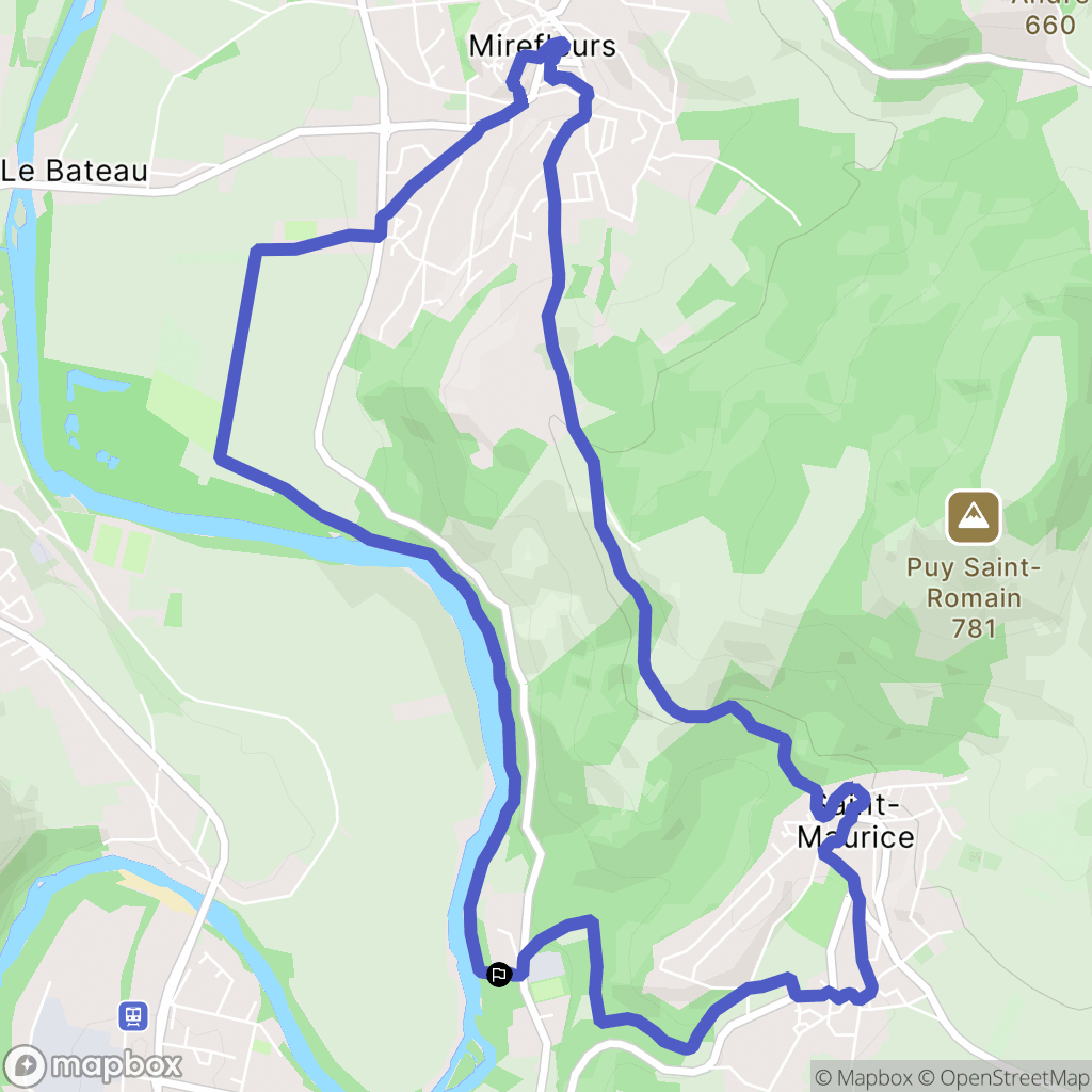 Saint-Maurice : carte du parcours de randonnée - France