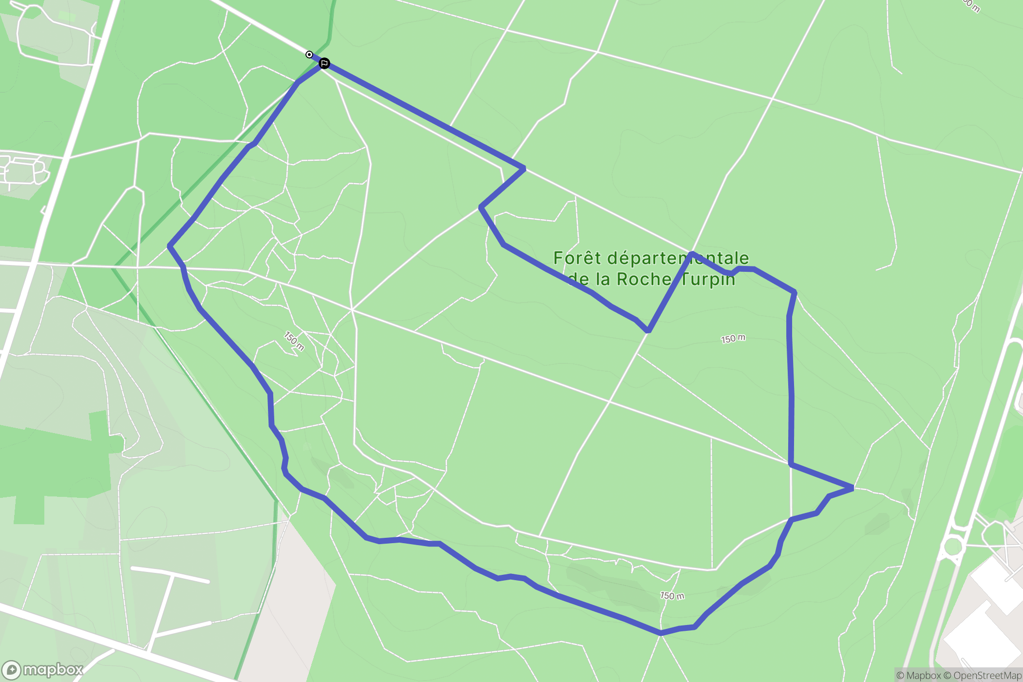Bruyères-le-Châtel : carte du parcours de randonnée - France