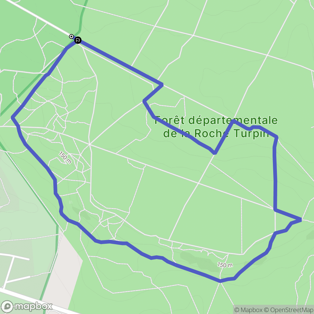 Bruyères-le-Châtel : carte du parcours de randonnée - France