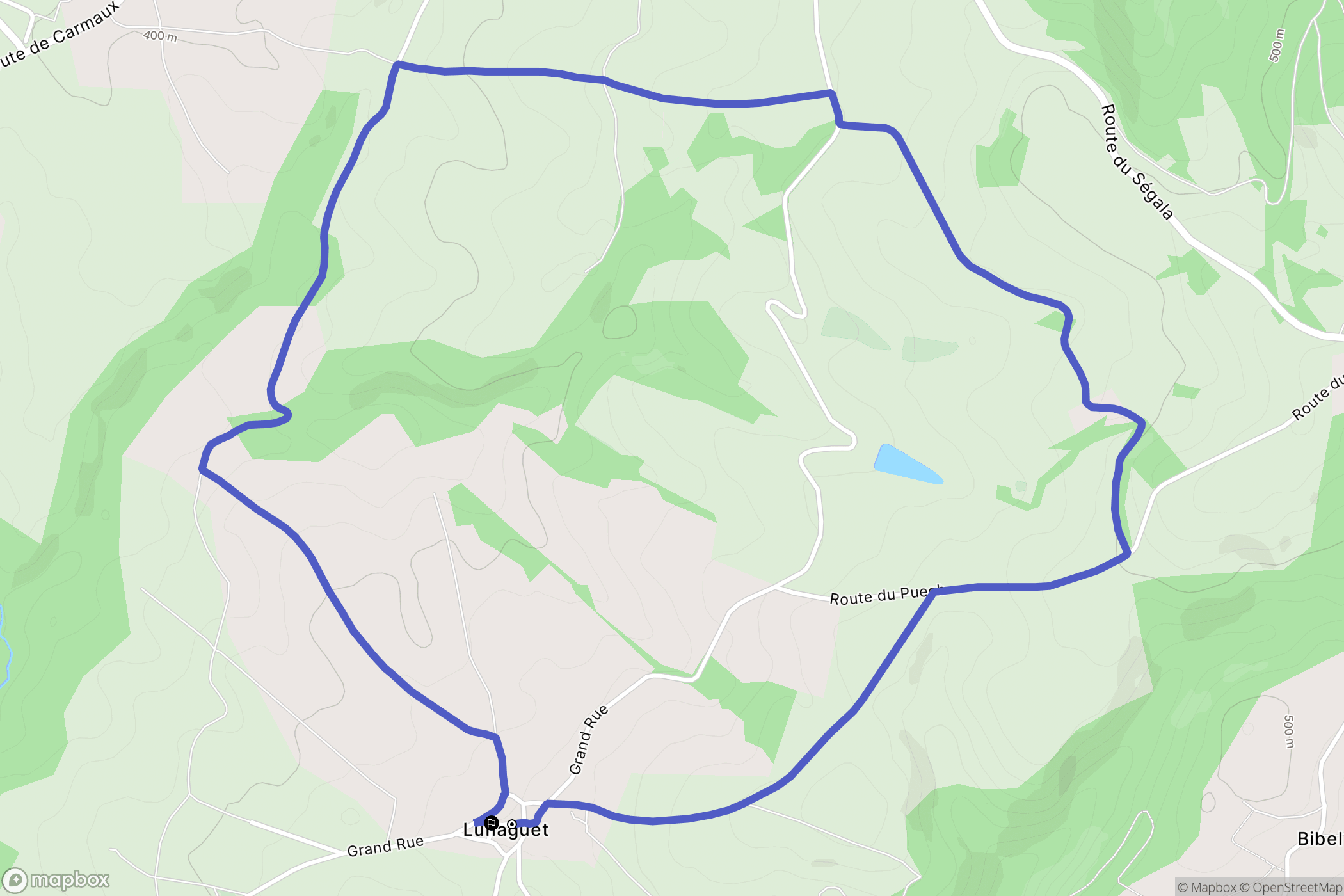 Pampelonne : carte du parcours de randonnée - France